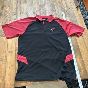 Pre-owned light usage Reebok Arizona Cardinals S/S Polo in Red / Black. Large